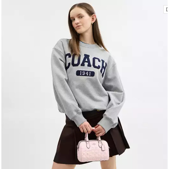 Coach Mini Rowan Crossbody Bag In Signature Leather In Blush NWT CY743 - Picture 6 of 12